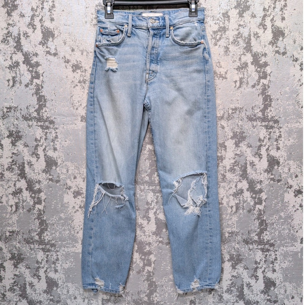 MOTHER Denim Jeans The Superior SZ 25 High Rise Distressed Button Fly W26 L26